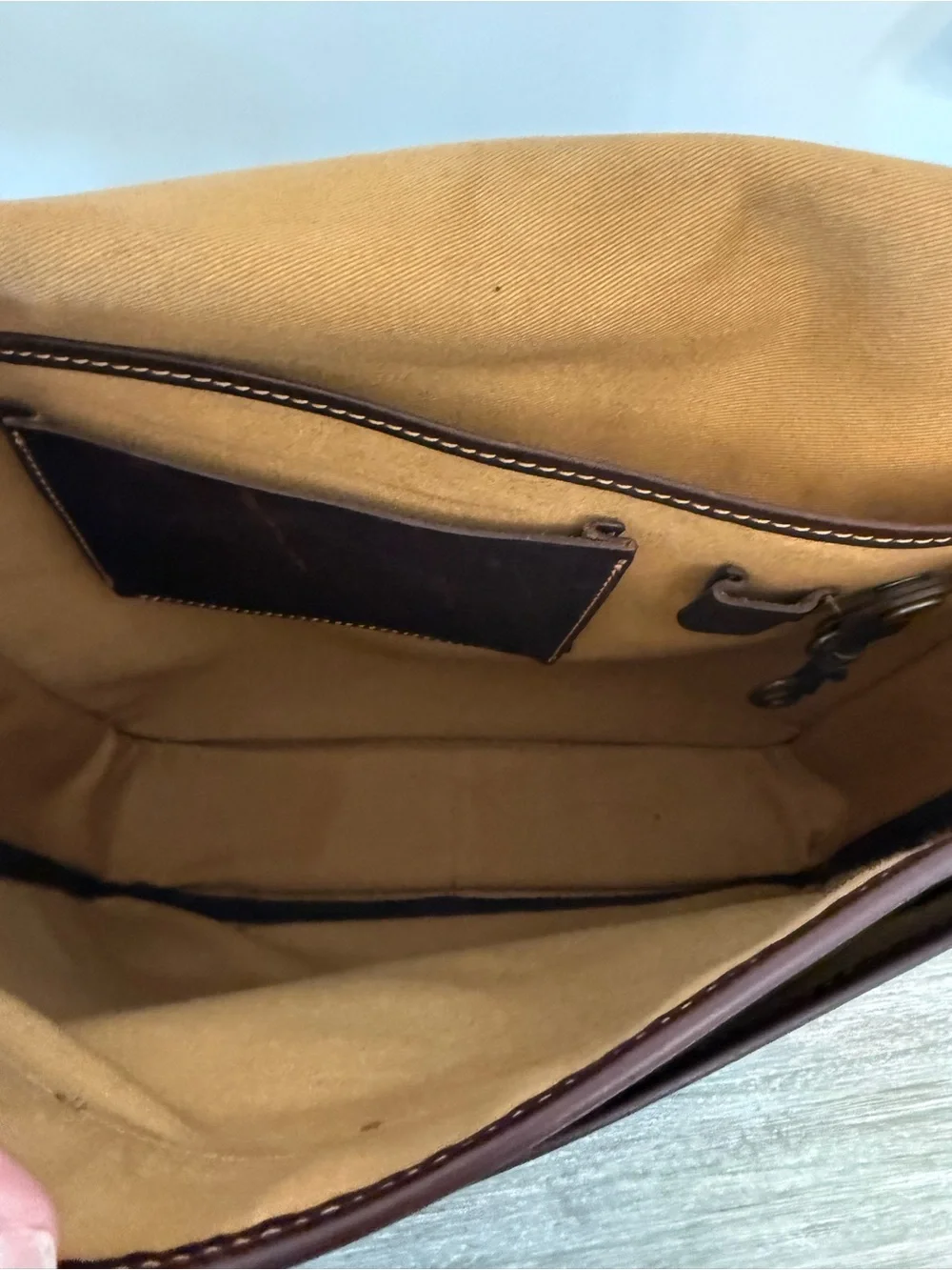 RARE VTG Levenger by Tusting Leather Messenger Bag Made in England